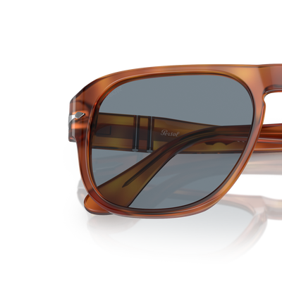 Persol PO3310S - Jean avec Monture Terre de Sienne et Verres Bleu – Image variante