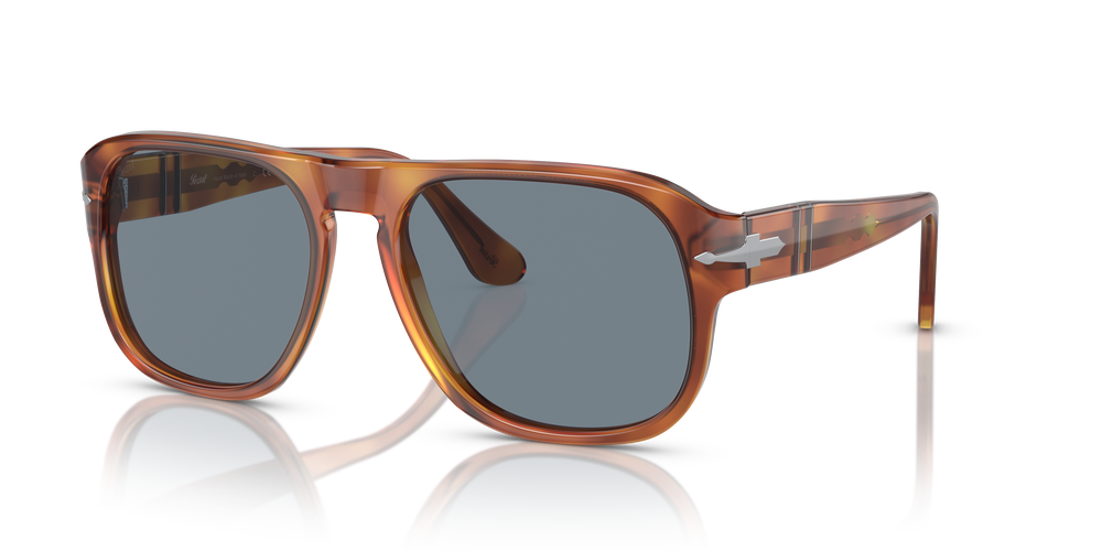 Persol PO3310S - Jean avec Monture Terre de Sienne et Verres Bleu - Image 1