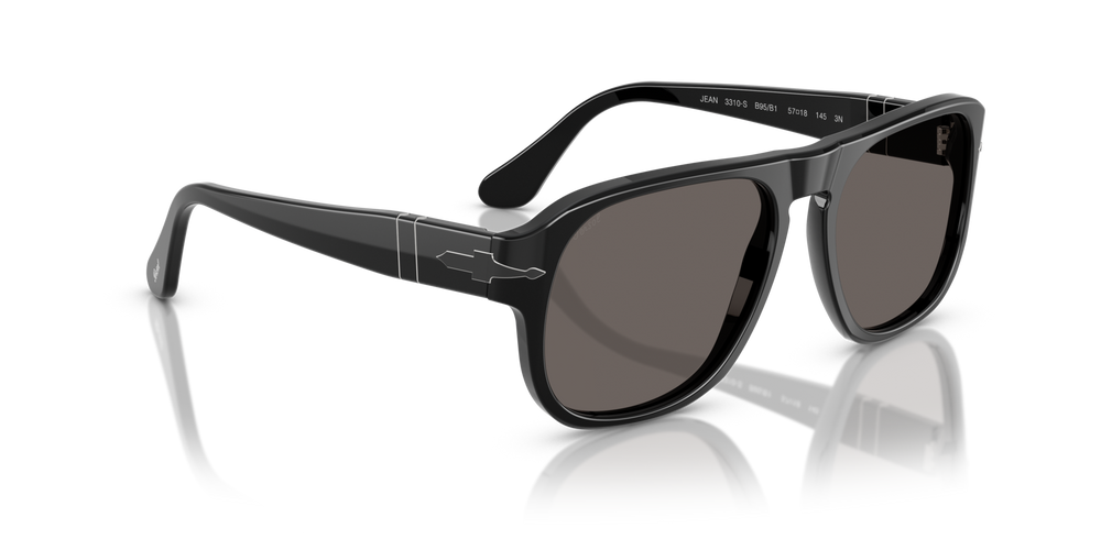 Persol PO3310S - Black Arrow with Black Frame and Grey Lenses - Image 3
