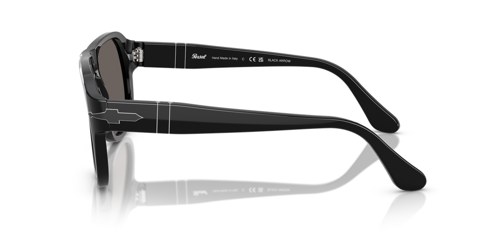 Persol PO3310S - Black Arrow with Black Frame and Grey Lenses - Image 4