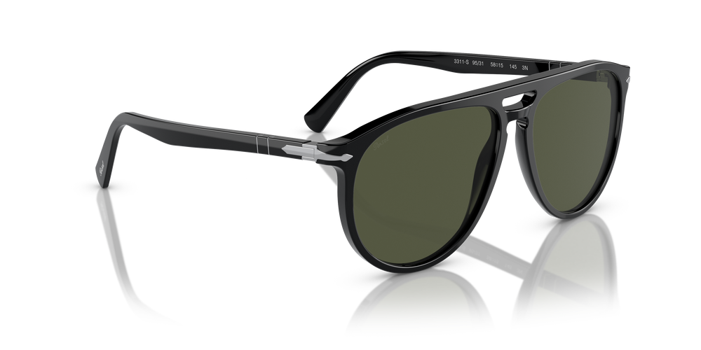 Persol PO3311S mit Schwarz Gestell und Grün Gläsern - Bild 3