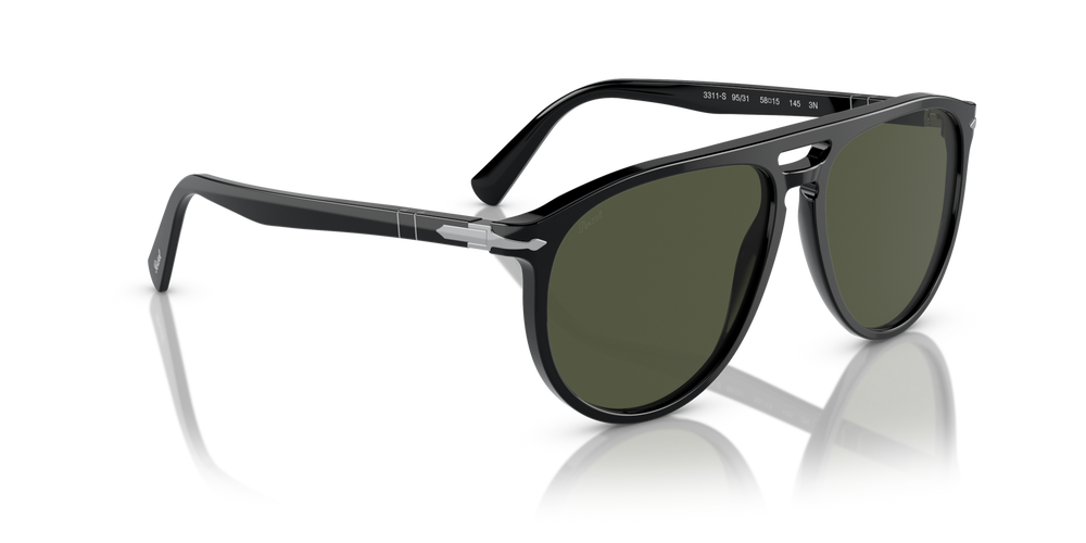 Persol PO3311S mit Schwarz Gestell und Grün Gläsern - Bild 3