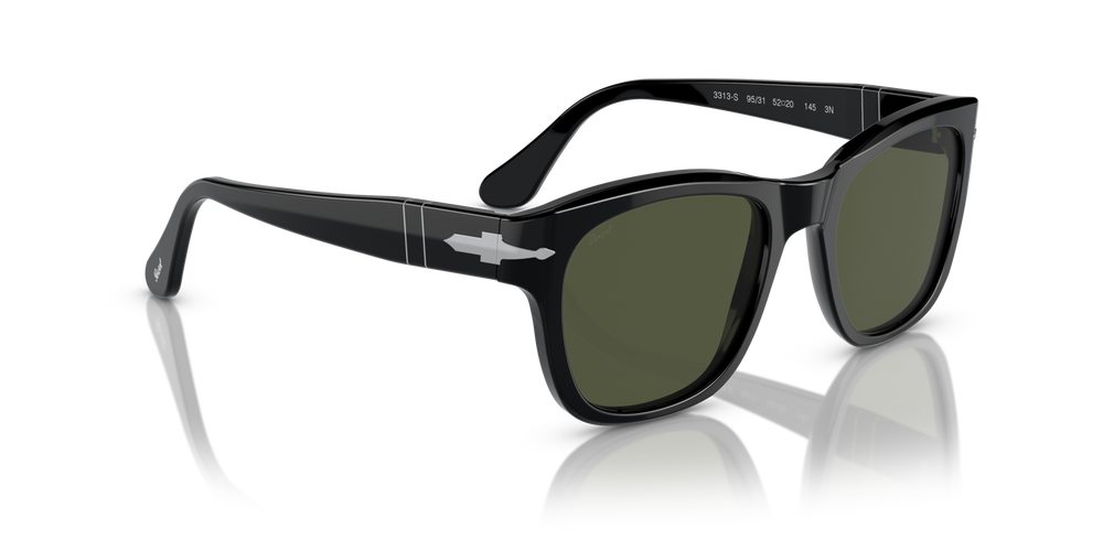 Persol PO3313S mit Schwarz Gestell und Grün Gläsern - Bild 3
