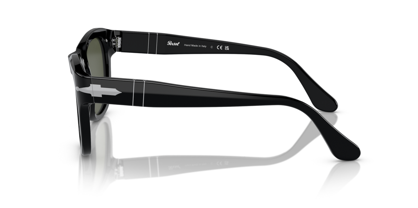 Persol PO3313S mit Schwarz Gestell und Grün Gläsern - Bild 1