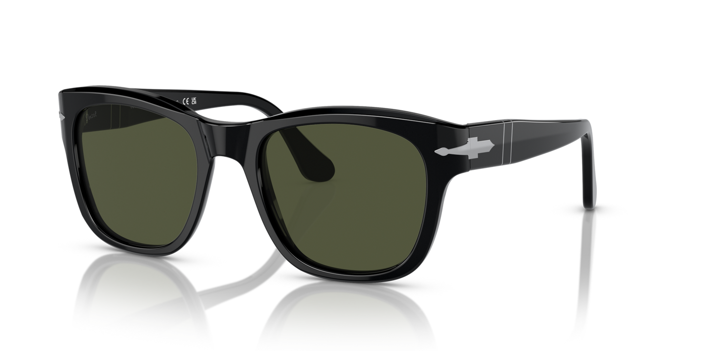 Persol PO3313S mit Schwarz Gestell und Grün Gläsern - Bild 1
