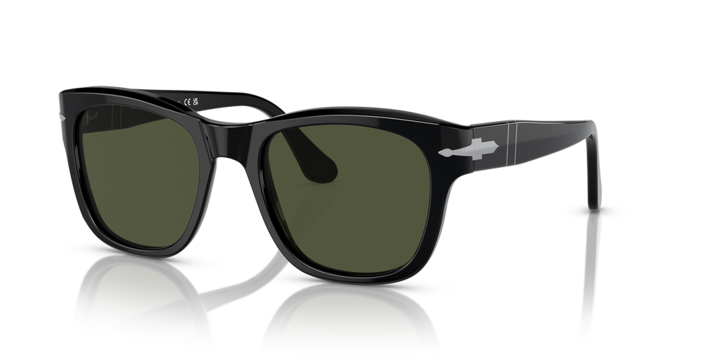 Persol PO3313S mit Schwarz Gestell und Grün Gläsern - Bild 1