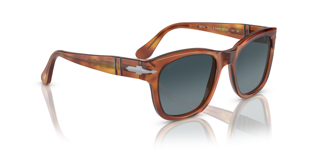 Persol PO3313S with Terra Di Siena Frame and Blue Lenses - Image 3