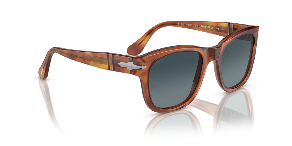 Persol PO3313S avec Monture Terre de Sienne et Verres Bleu - Image 3