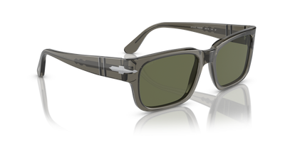 Persol PO3315S with Transparent Taupe Gray Frame and Green Lenses - Image 3