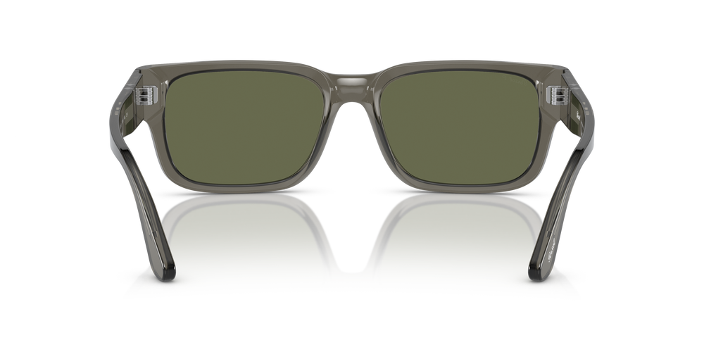 Persol PO3315S with Transparent Taupe Gray Frame and Green Lenses - Image 5