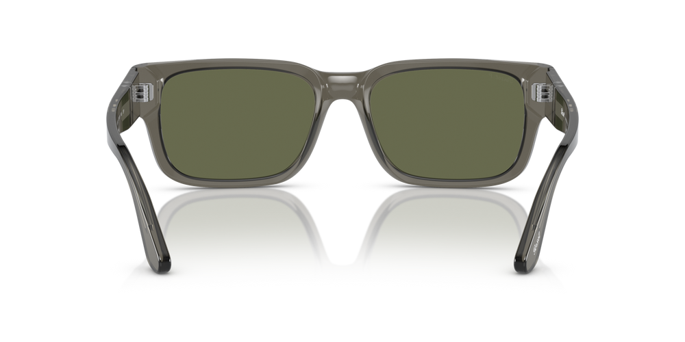 Persol PO3315S with Transparent Taupe Gray Frame and Green Lenses - Image 5