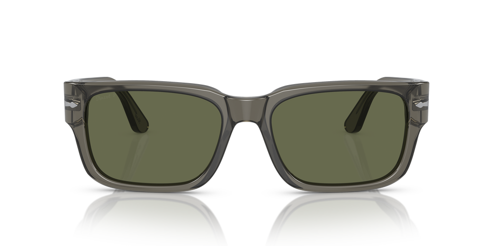 Persol PO3315S with Transparent Taupe Gray Frame and Green Lenses - Image 2