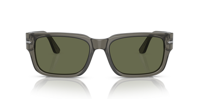 Persol PO3315S with Transparent Taupe Gray Frame and Green Lenses - Image 2
