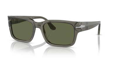Persol PO3315S with Transparent Taupe Gray Frame and Green Lenses - Image 1