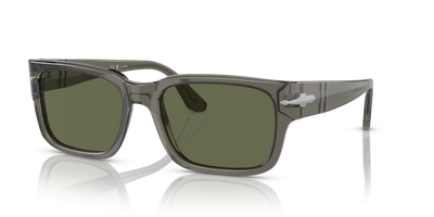 Persol PO3315S with Transparent Taupe Gray Frame and Green Lenses - Image 1