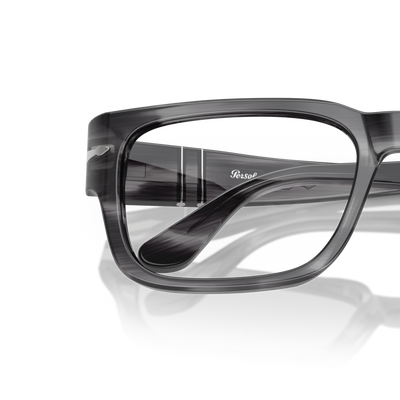 Persol PO3315V avec Monture Rayé Gris – Image variante