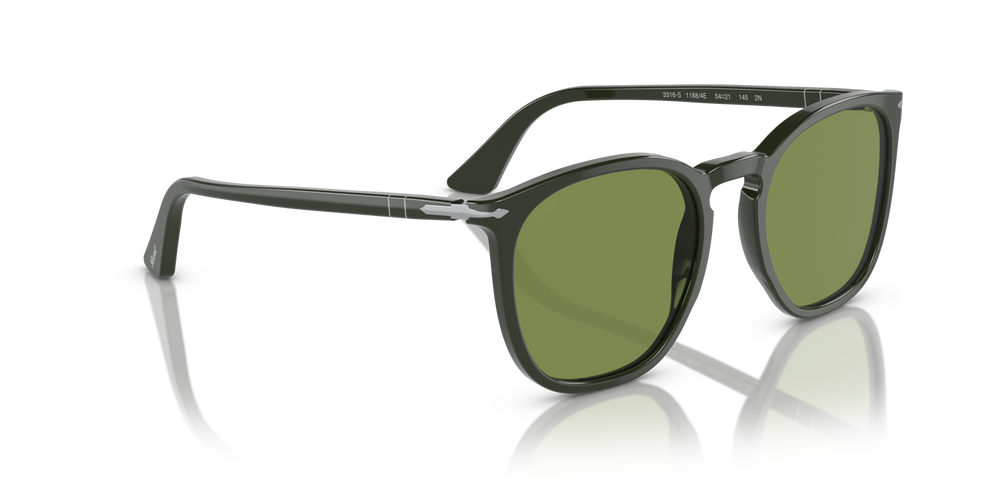 Persol PO3316S avec Monture Vert foncé mat et Verres Vert - Image 3