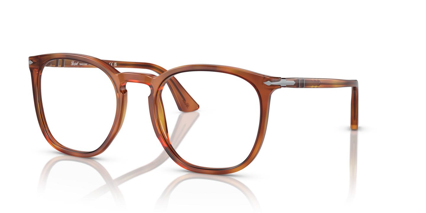 Persol PO3316S - Transitions® avec Monture Terre de Sienne et Verres Vert - Image 1