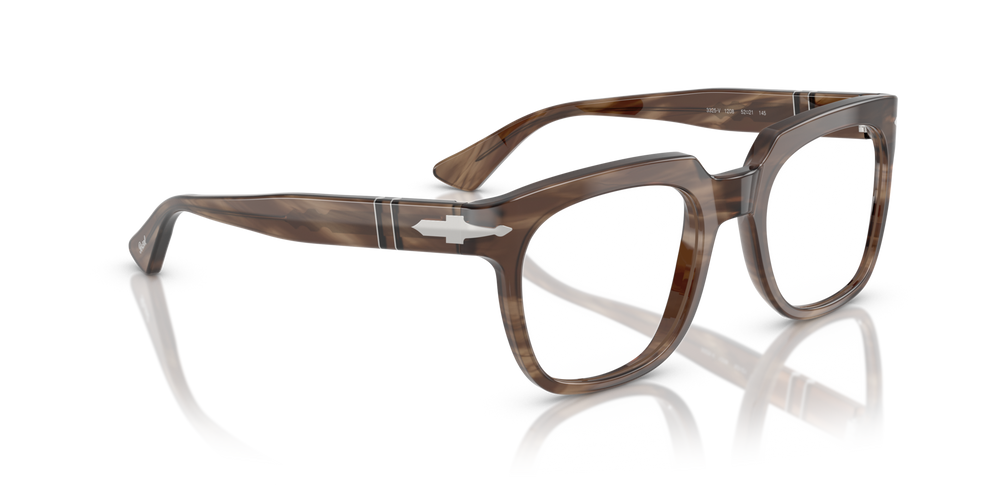 Persol PO3325V avec Monture Rayé Marron - Image 3