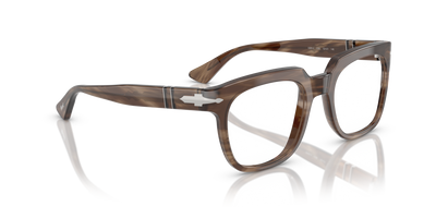Persol PO3325V avec Monture Rayé Marron - Image 3