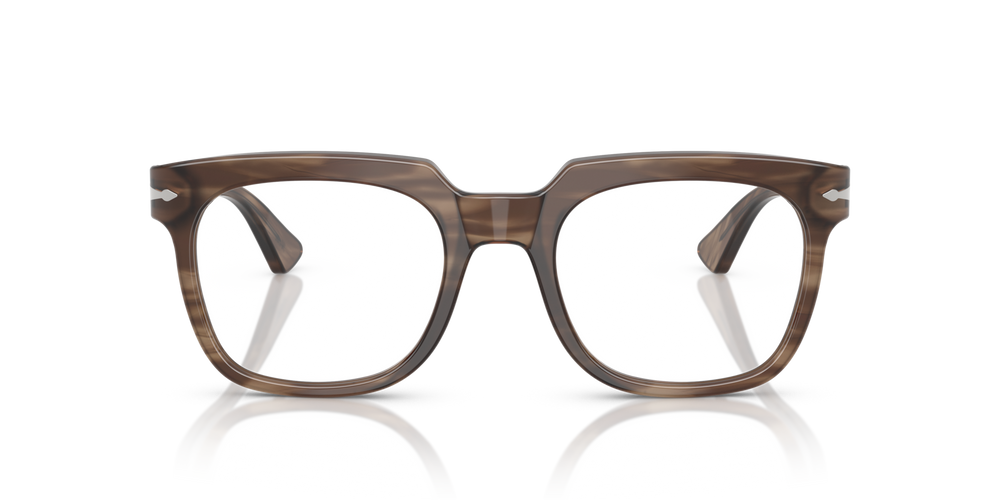 Persol PO3325V avec Monture Rayé Marron - Image 2