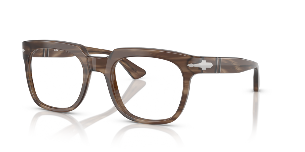 Persol PO3325V avec Monture Rayé Marron - Image 1