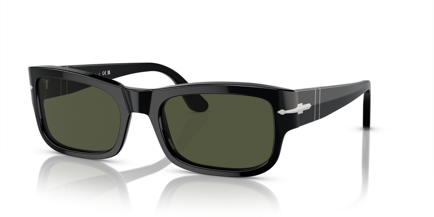 Persol PO3326S with Black Frame and Green Lenses - Image 1