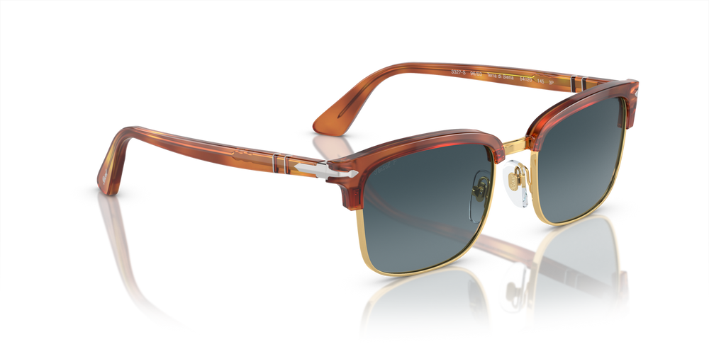 Persol PO3327S mit Terra Di Siena Gestell und Blau Gläsern - Bild 3