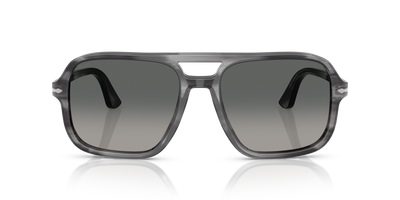 Persol PO3328S avec Monture Rayé Gris et Verres Gris - Image 2