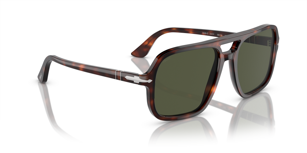 Persol PO3328S with Havana Frame and Green Lenses - Image 3