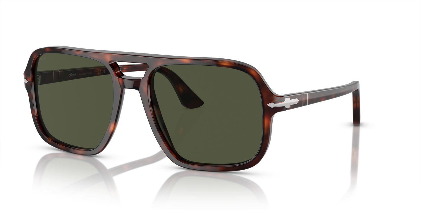 Persol PO3328S with Havana Frame and Green Lenses - Image 1