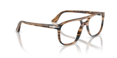 Persol Greta con Montatura Striped Black &amp; Greish Brown - Immagine 3