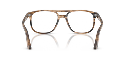 Persol Greta con Montatura Striped Black &amp; Greish Brown - Immagine 5