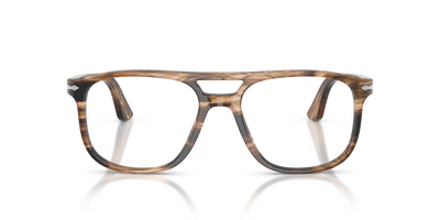 Persol Greta con Montatura Striped Black &amp; Greish Brown - Immagine 2