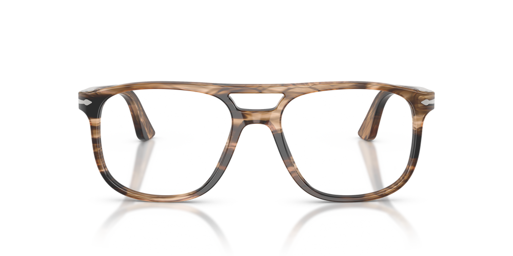 Persol Greta con Montatura Striped Black &amp; Greish Brown - Immagine 2