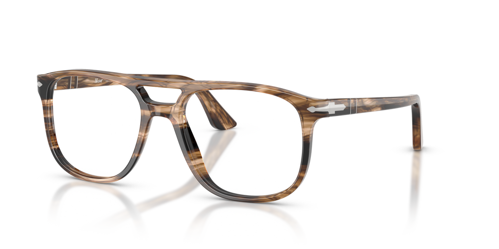 Persol Greta with Striped Black &amp; Greish Brown Frame - Image 1