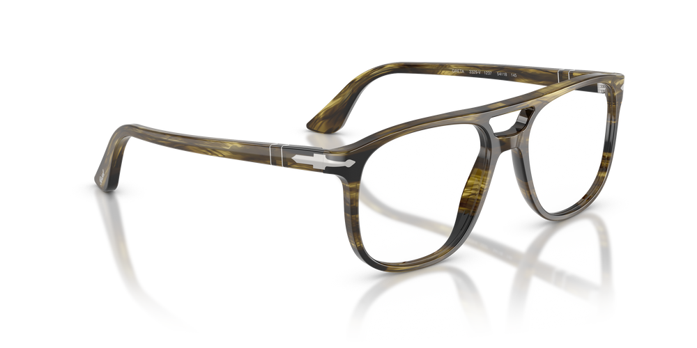 Persol Greta with Striped Black &amp; Olive Green Frame - Image 3