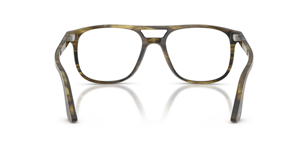 Persol Greta with Striped Black &amp; Olive Green Frame - Image 5