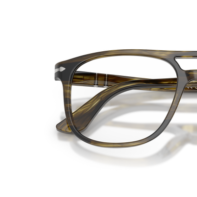 Persol Greta with Striped Black &amp; Olive Green Frame – Variant Image