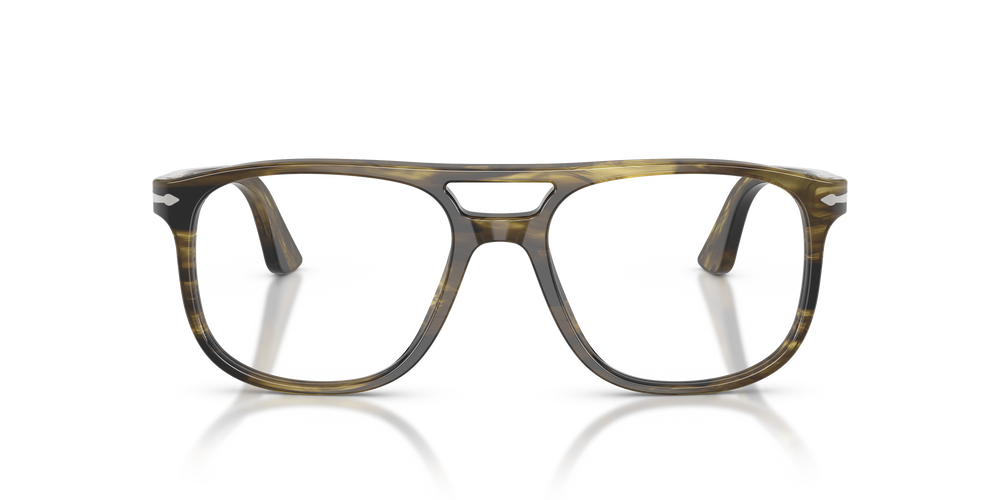 Persol Greta with Striped Black &amp; Olive Green Frame - Image 2