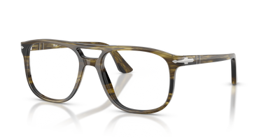Persol Greta with Striped Black &amp; Olive Green Frame - Image 1