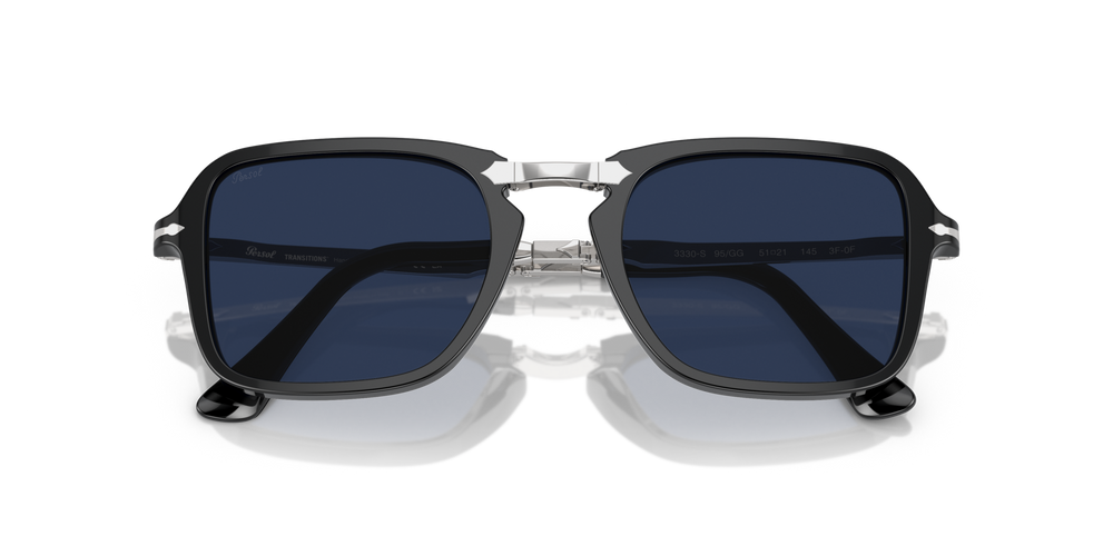 Persol PO3330S - Transitions® avec Monture Noir et Verres Bleu - Image 8