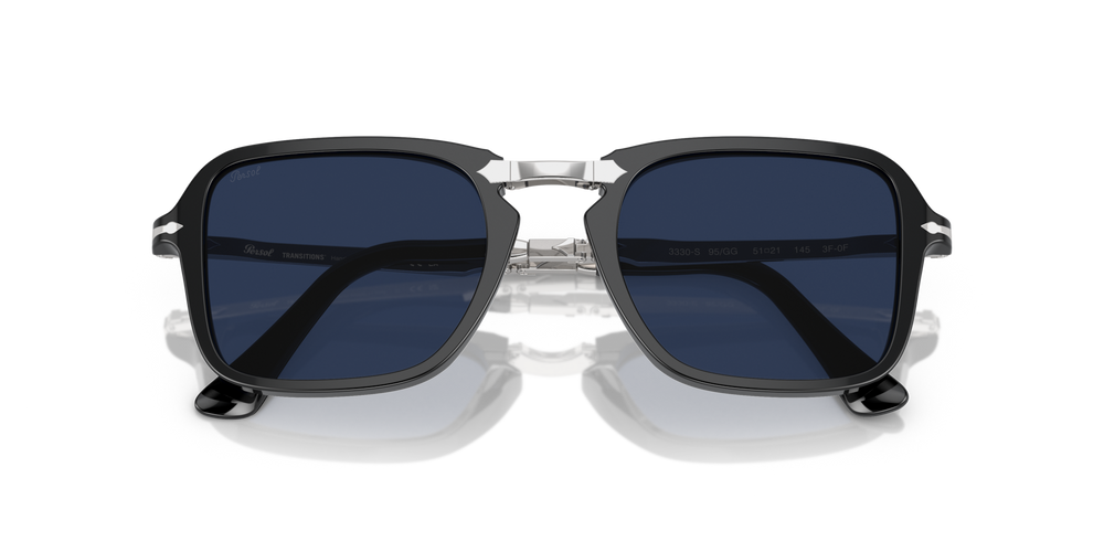 Persol PO3330S - Transitions® avec Monture Noir et Verres Bleu - Image 8