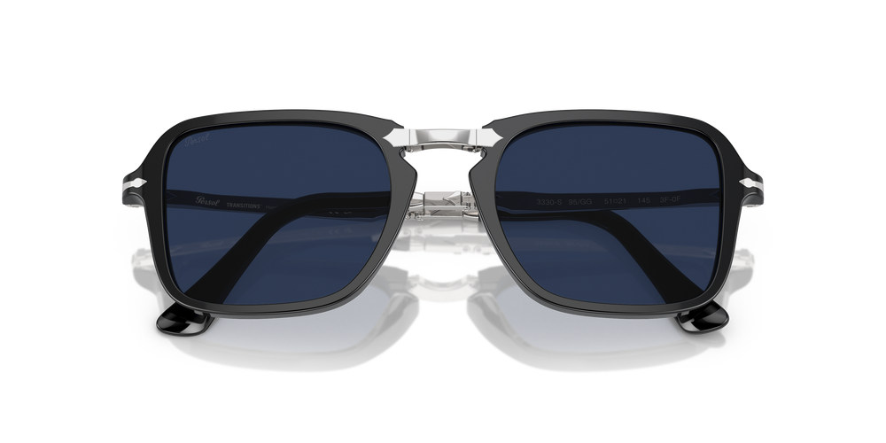 Persol PO3330S - Transitions® con Montatura Nero e Lenti Blu - Immagine 8