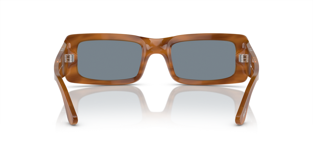 Persol Francis with Striped Brown Frame and Blue Lenses - Image 5
