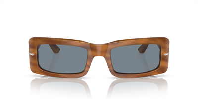 Persol Francis con Montatura Striato Marrone e Lenti Blu - Immagine 2