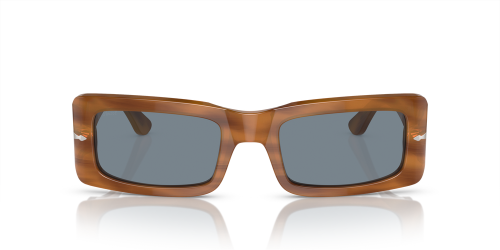 Persol Francis with Striped Brown Frame and Blue Lenses - Image 2