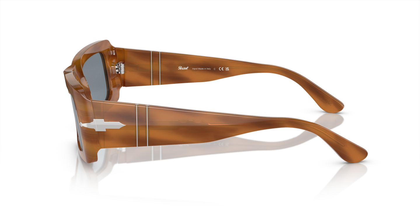 Persol Francis con Montatura Striato Marrone e Lenti Blu - Immagine 1