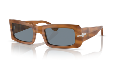 Persol Francis con Montatura Striato Marrone e Lenti Blu - Immagine 1