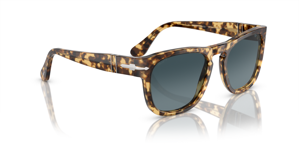 Persol PO3333S - Elio with Beige Tortoise Frame and Blue Lenses - Image 3